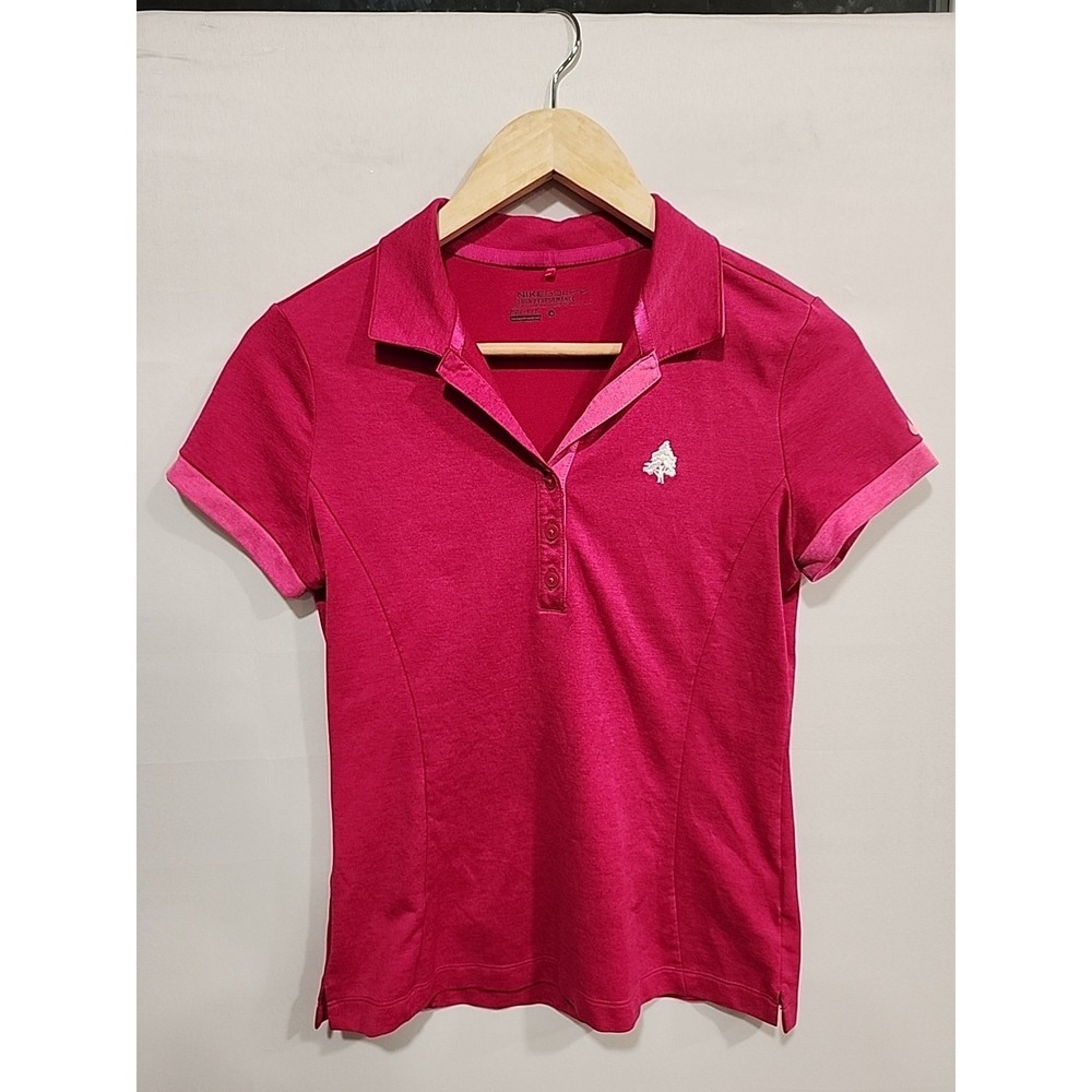 Nike Golf Tour Performance Dri-Fit Shirt Womens‎ S Dark Fuchsia, Short Sleeve